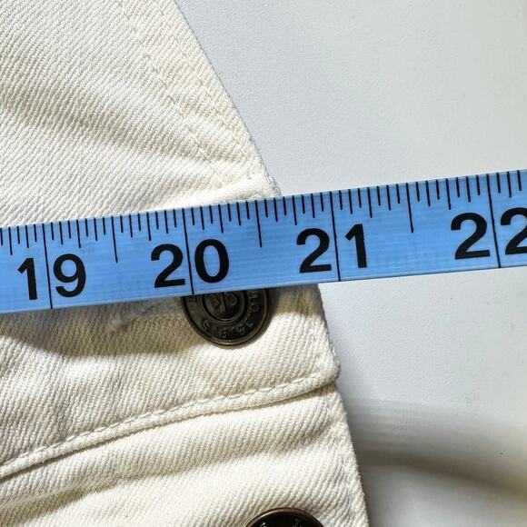 Hatch Current Elliot The Easy Denim Maternity Overall Kyte White Women 3 Large - Picture 6 of 9